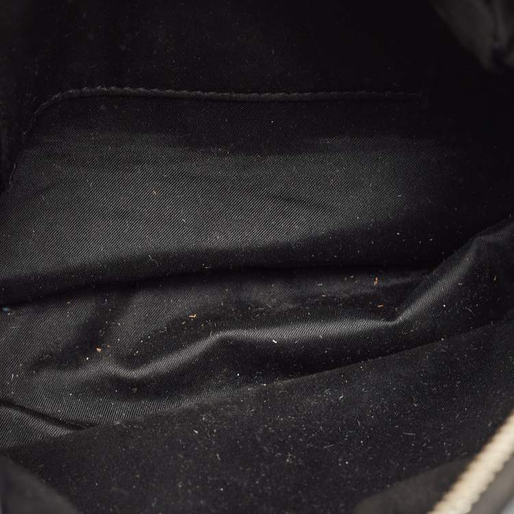 Pre Owned Versace Black Leather Mini Medusa Palazzo Backpack