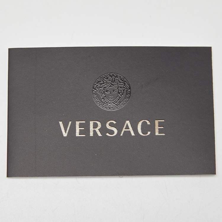 Pre Owned Versace Black Leather Tassel Medusa Shoulder Bag
