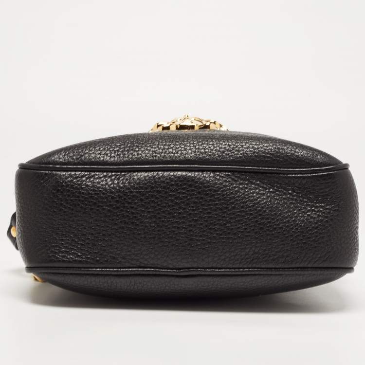 مملوكة مسبقًا Versace Black Leather Medusa Camera Crossbody Bag