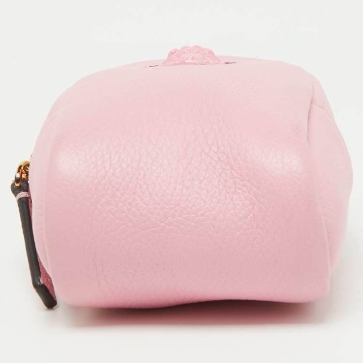 Pre Owned Versace Pink Leather La Medusa Modular Pouch Bag