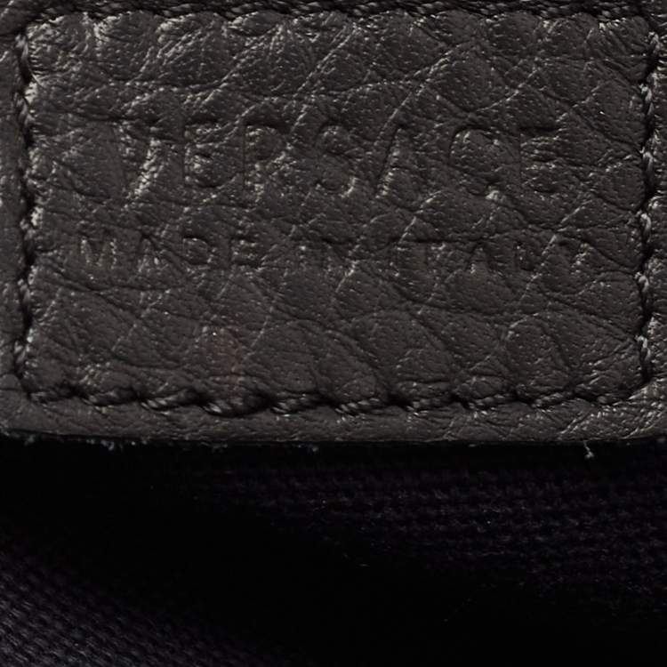 Pre Owned Versace Black Leather Medusa Camera Crossbody Bag
