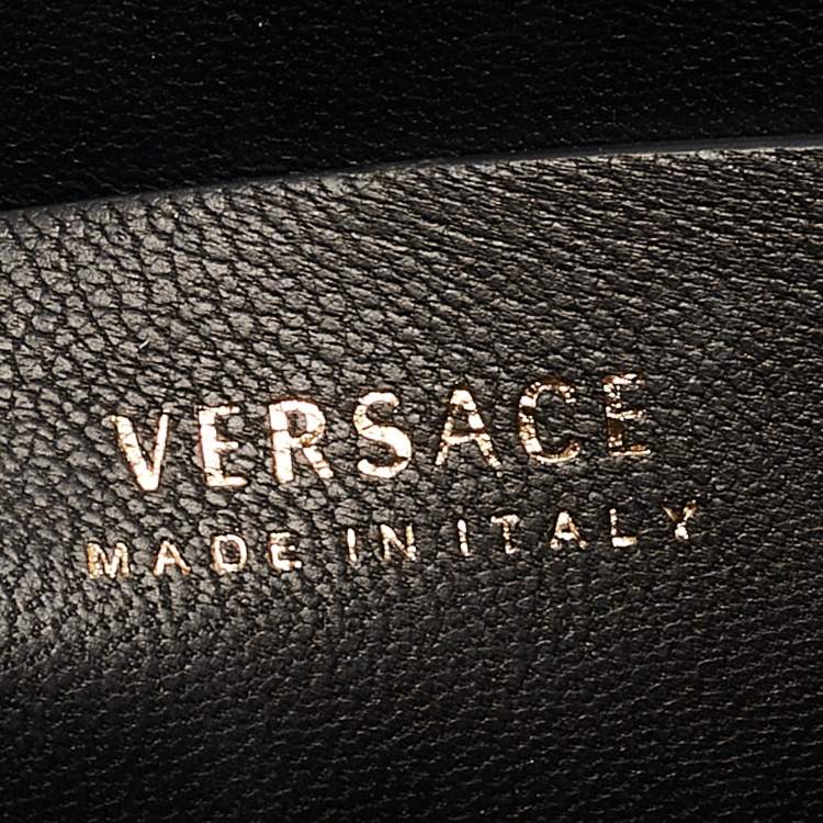 Pre Owned Versace Black Quilted Leather Virtus Belt Bag