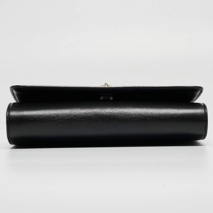 Pre Owned Versace Black Leather Medusa Palazzo Shoulder Bag