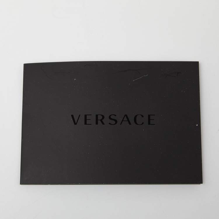 Pre Owned Versace Pink/Black La Greca Signature Coated Canvas Square Pouch
