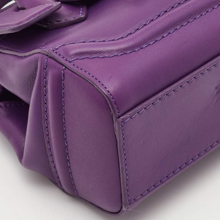 مملوكة مسبقًا Versace Purple Leather Mini Medusa Empire Tote