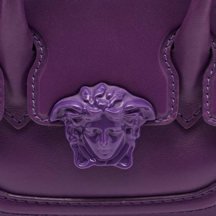 مملوكة مسبقًا Versace Purple Leather Mini Medusa Empire Tote