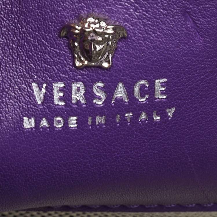 مملوكة مسبقًا Versace Purple Leather Mini Medusa Empire Tote