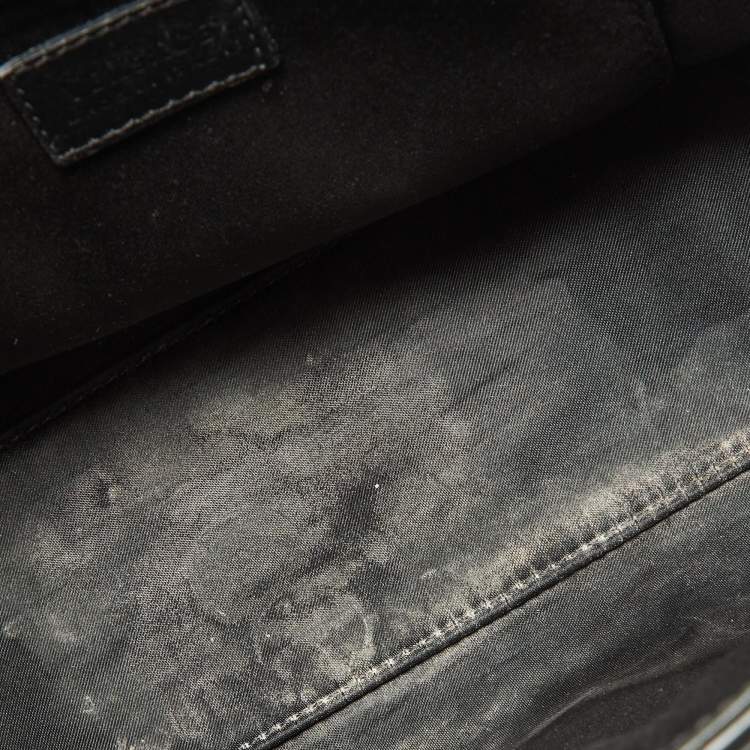 Pre Owned Versace Black Leather Medusa Medallion Tote