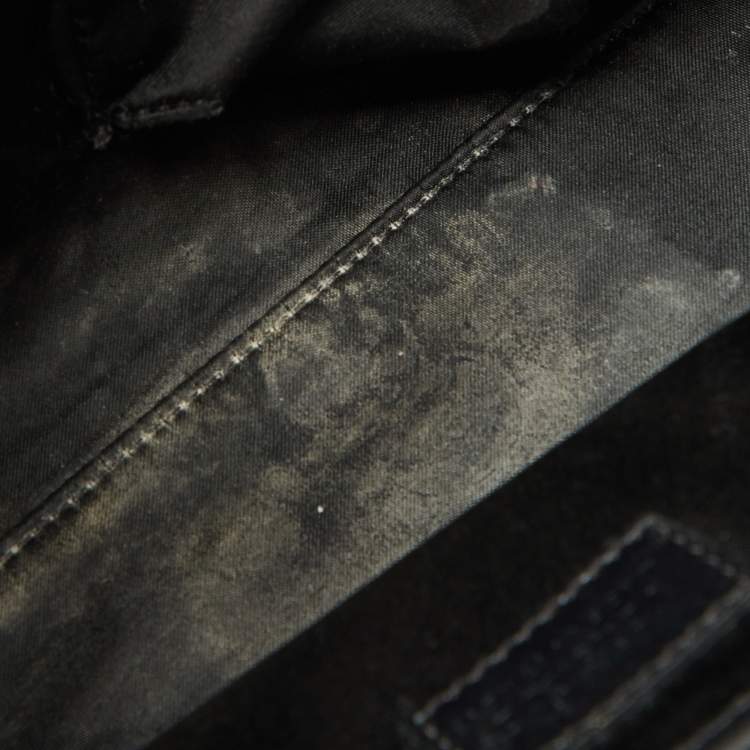 Pre Owned Versace Black Leather Medusa Medallion Tote