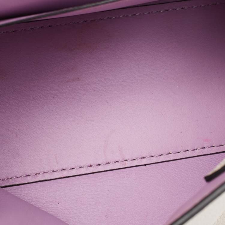 Pre Owned Versace Off White Leather La Medusa Top Handle Bag