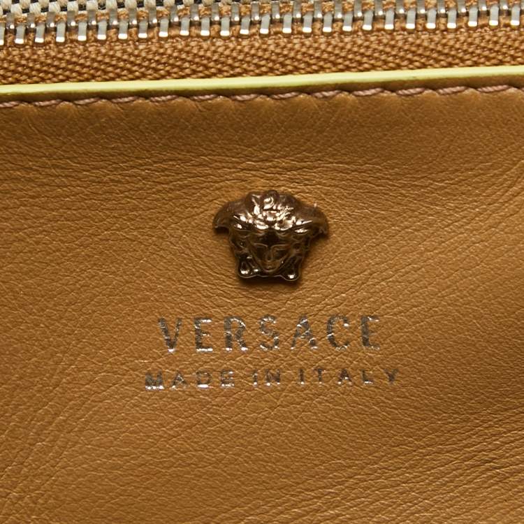 Pre Owned Versace Beige Leather Large Palazzo Empire Tote