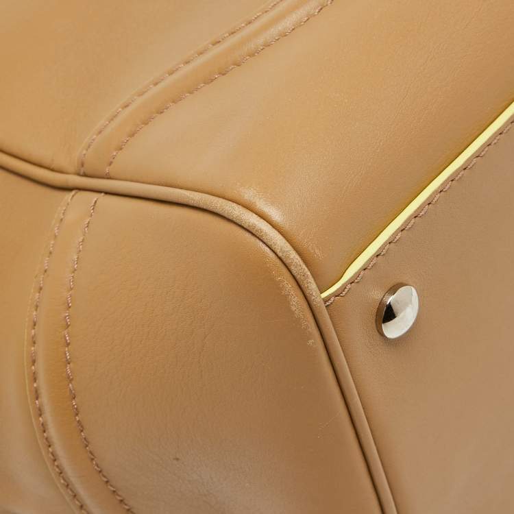 Pre Owned Versace Beige Leather Large Palazzo Empire Tote