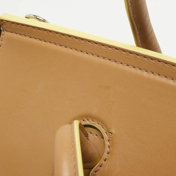 Pre Owned Versace Beige Leather Large Palazzo Empire Tote