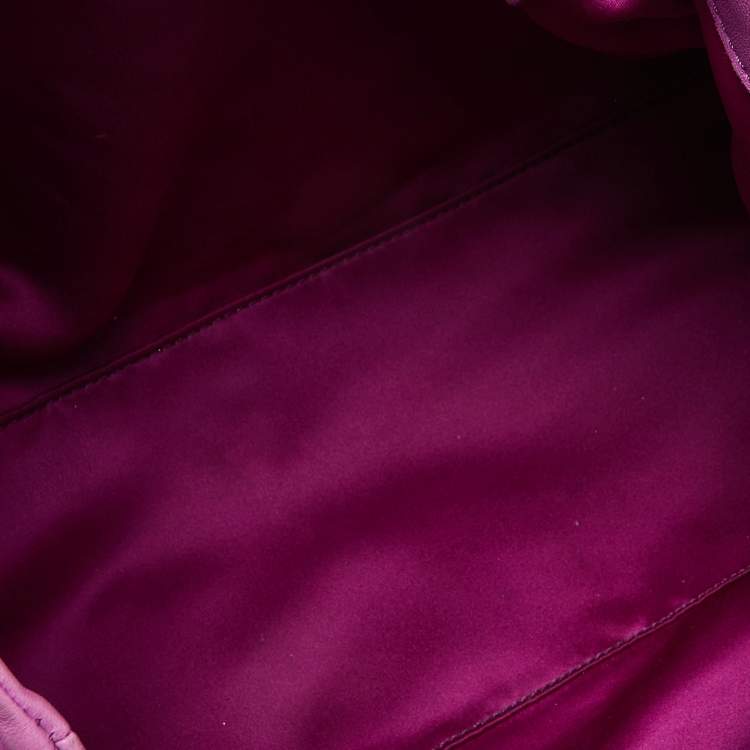 Pre Owned Versace Pink Pleated Leather Chain Satchel