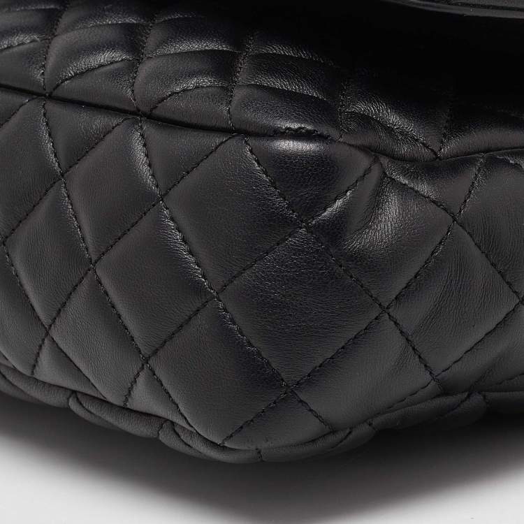 Pre Owned Versace Black Quilted Leather Medusa Chain Shoulder Bag
