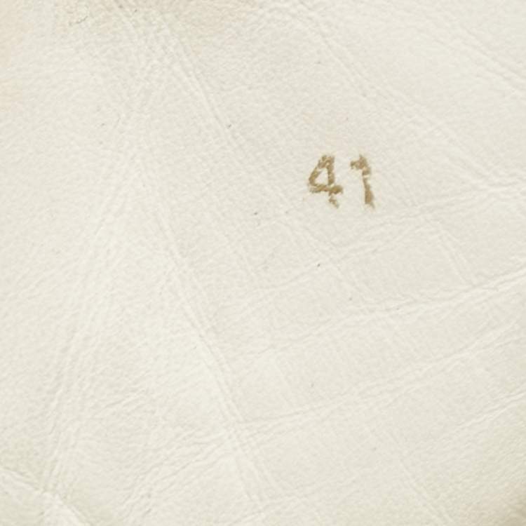 Pre Owned Versace White Leather Palazzo High Top Sneakers Size 41