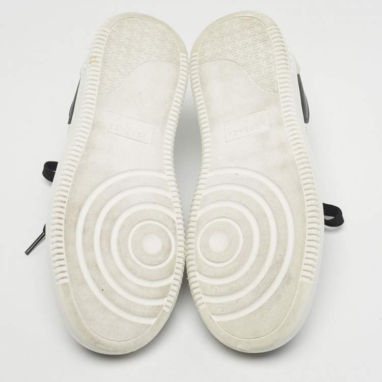 Pre Owned Versace White/Black Leather Medusa Lace Up Sneakers Size 37