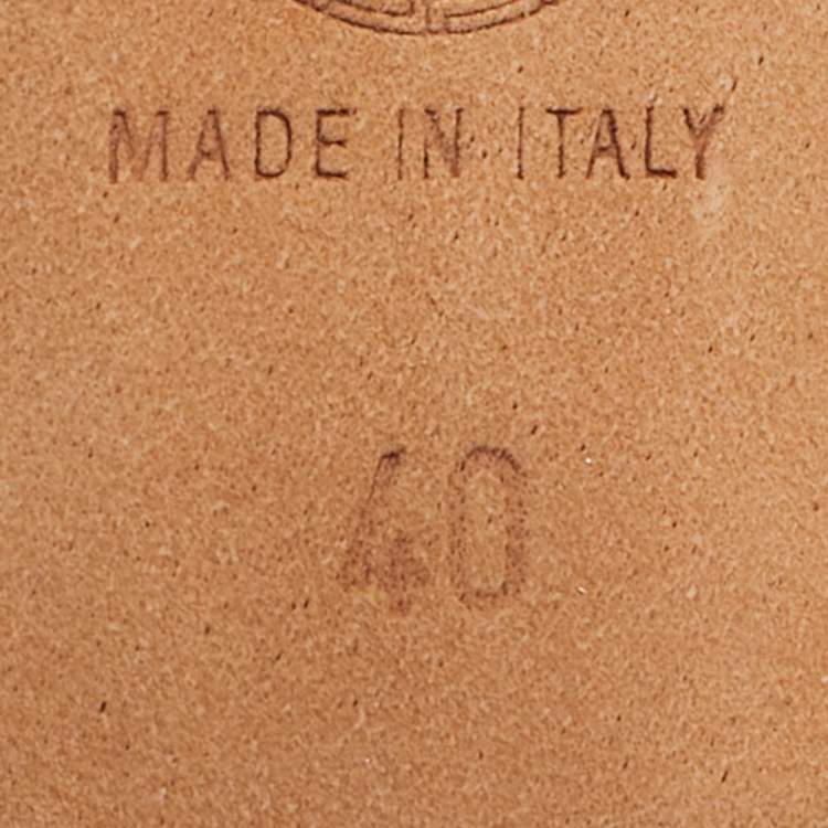 Pre Owned Versace Size 40 White Leather Strappy Platform Sandals