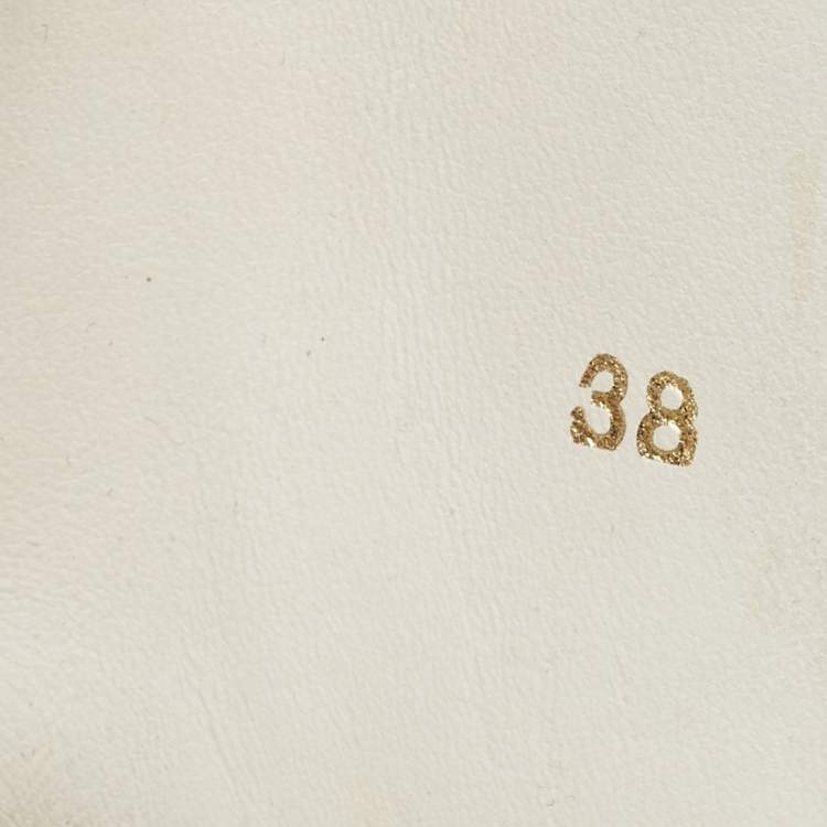 Pre Owned Versace Palazzo Size 38 White Leather High Top Sneakers