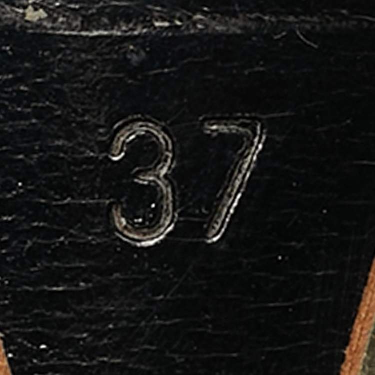 Pre Owned Versace Logo Size 37 Black Suede Crystal Embellished Criss-Cross Slide Sandals