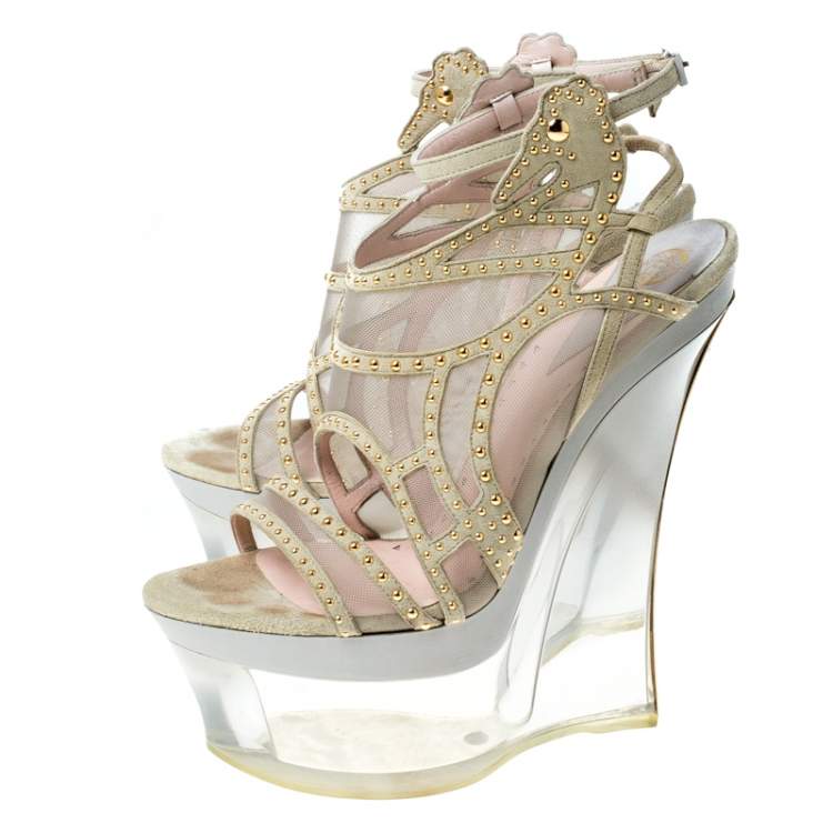 versace wedge heels