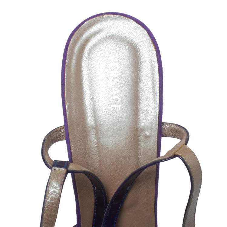 purple versace heels