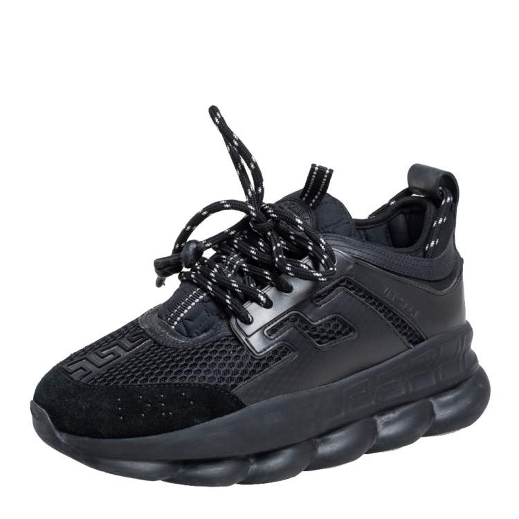 VERSACE CHAIN REACTION SNEAKERS BLACK/GREEN – Enzo Clothing Store