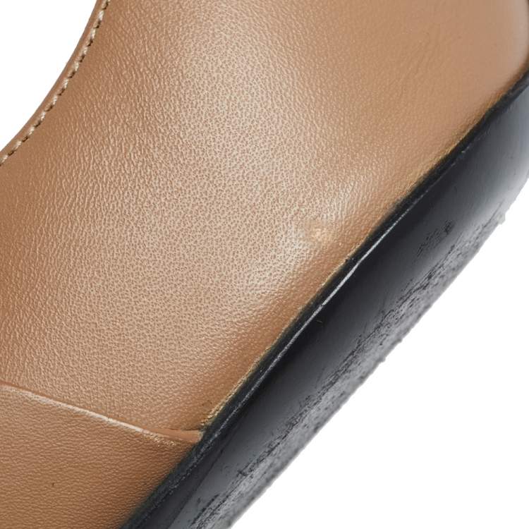 مملوكة مسبقًا Versace Brown Leather Pointed Toe Pumps Size 40