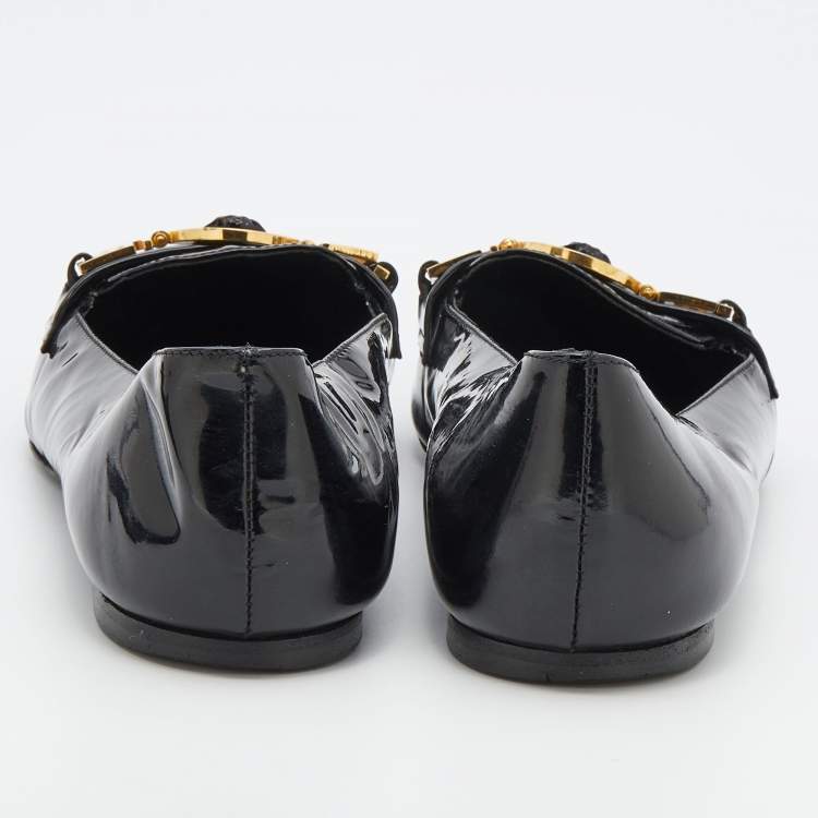 Versace Black Patent Leather Medusa Ballet Flats Size 39 Versace | The ...