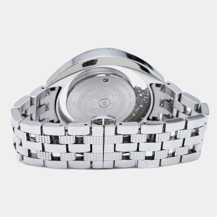 Pre Owned Versace White Stainless Steel Destiny Spirit 86Q99D002-S099 Women's Wristwatch 39 mm