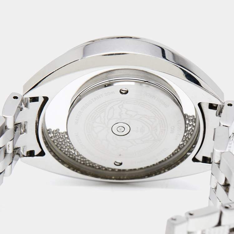 Pre Owned Versace White Stainless Steel Destiny Spirit 86Q99D002-S099 Women's Wristwatch 39 mm
