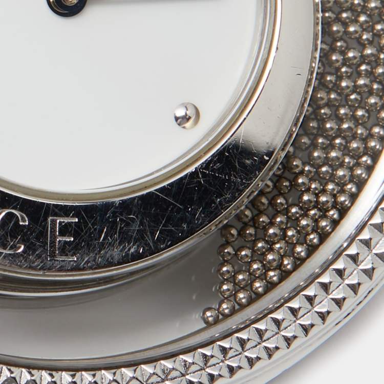 Pre Owned Versace White Stainless Steel Destiny Spirit 86Q99D002-S099 Women's Wristwatch 39 mm
