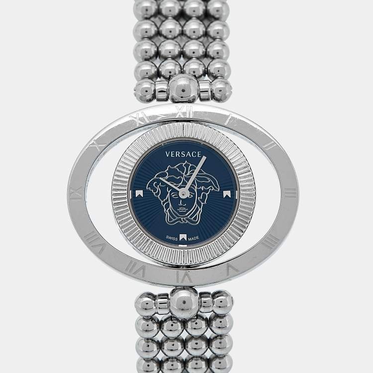 Pre Owned Versace Black Stainless Steel Eon Ellipsis 91Q99D008-S099 Women's Wristwatch 40 mm
