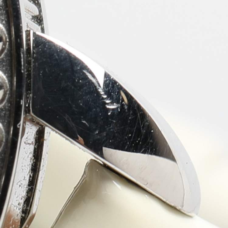 Pre Owned Versace White Krios Stainless Steel Women's Wristwatch 38 mm