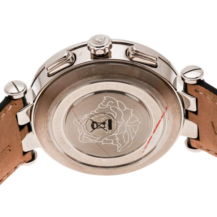 Pre Owned Versace SIlver White Stainless Steel V Race 23C Women's Wristwatch 42 mm