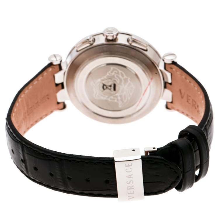 Pre Owned Versace SIlver White Stainless Steel V Race 23C Women's Wristwatch 42 mm