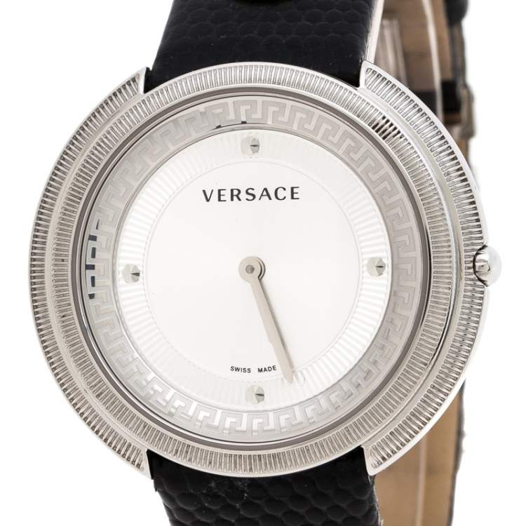 Pre Owned  Versace Silver Stainless Steel Thea A7Q Women's Wristwatch 39MM