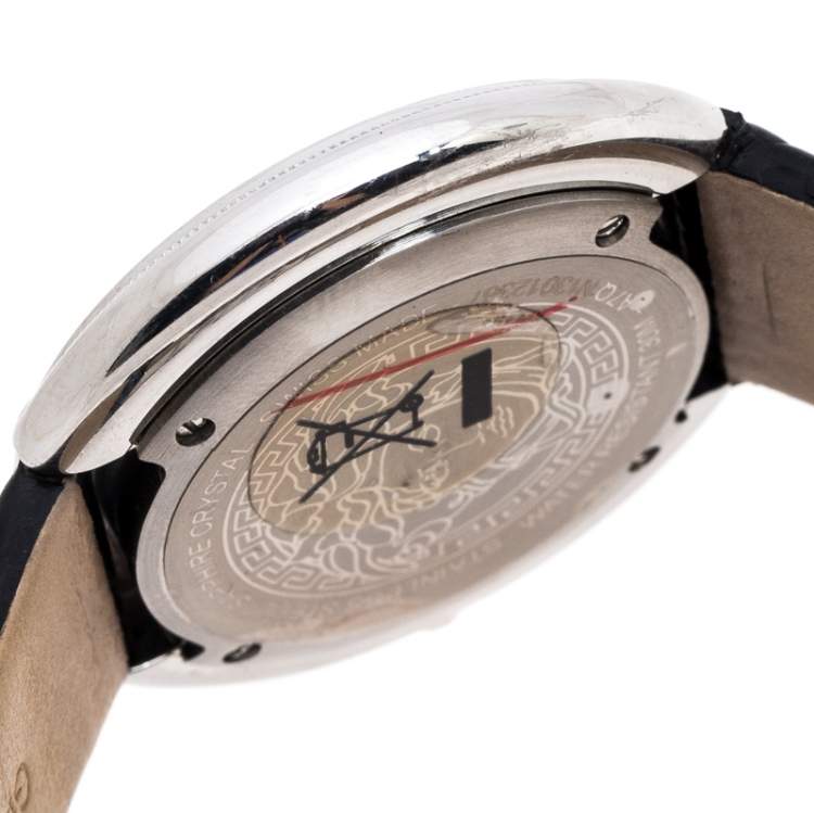 Pre Owned  Versace Silver Stainless Steel Thea A7Q Women's Wristwatch 39MM