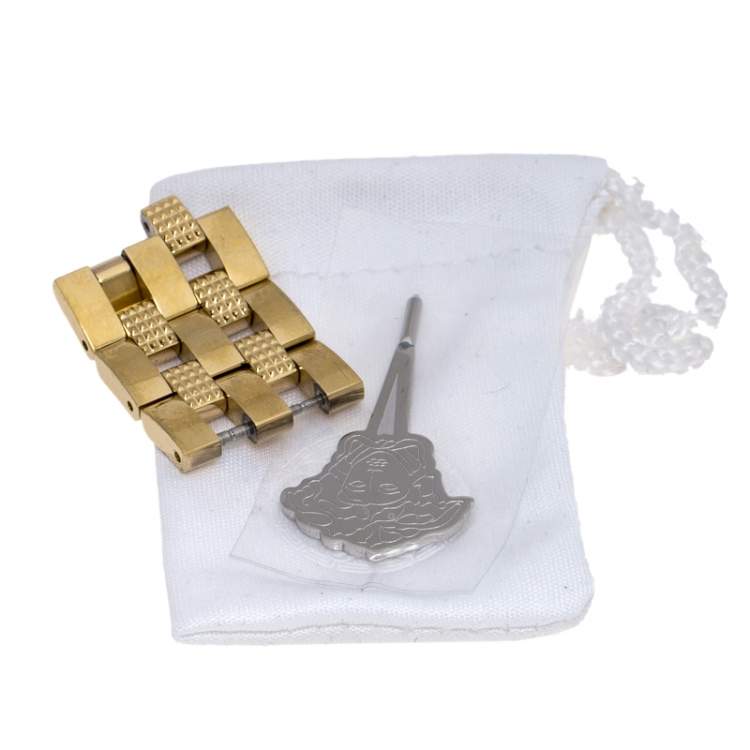 Pre Owned Versace Gold Stainless Steel Destiny Spirit 86Q Women's Wristwatch 39 mm