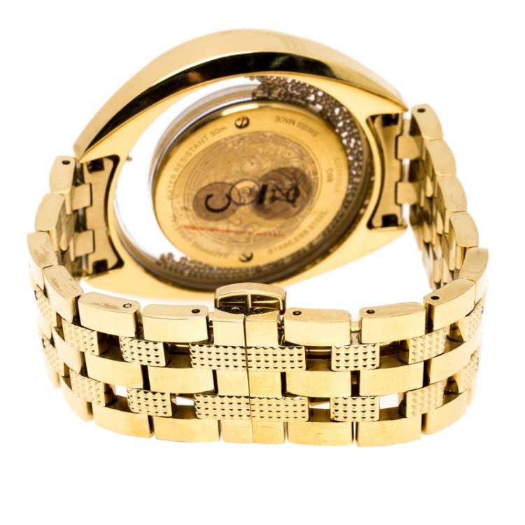 Pre Owned Versace Gold Stainless Steel Destiny Spirit 86Q Women's Wristwatch 39 mm