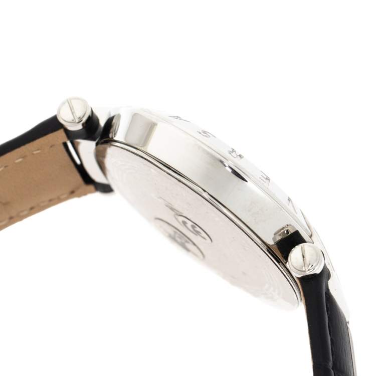 Pre Owned Versace Black Stainless Steel Reve 68Q Women's Wristwatch 35 mm