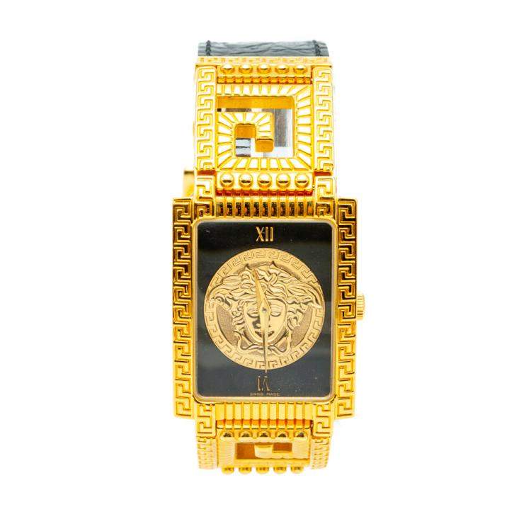 openbaar periode Commissie Gianni Versace Medusa Gold-Plated Vintage Watch 30 MM Versace | TLC