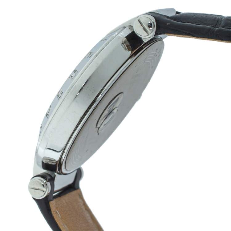 Pre Owned Versace Black Stainless Steel Reve 68Q Women's Wristwatch 35 mm
