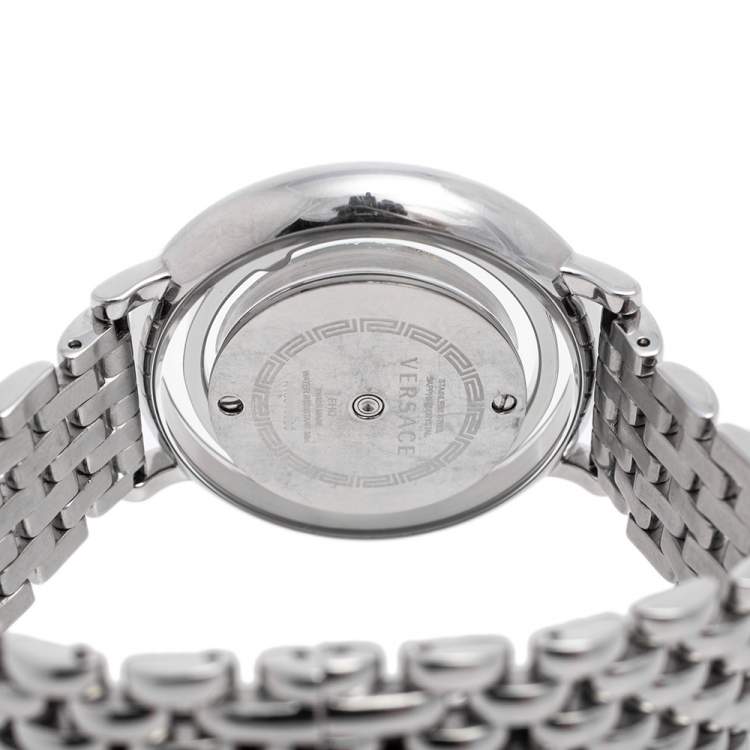 Pre Owned Versace Silver Stainless Steel Venus FHQ Women's Wristwatch 39 mm