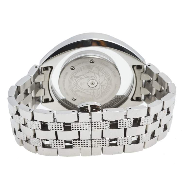 Pre Owned Versace White Stainless Steel Diamond Destiny Spirit 86Q Women's Wristwatch 39 mm