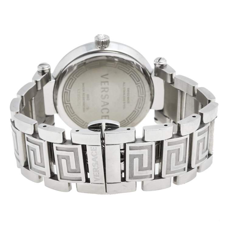 Pre Owned Versace Mother of Pearl Stainless Steel Reve 68Q99SD498-S099 Women's Wristwatch 35 mm