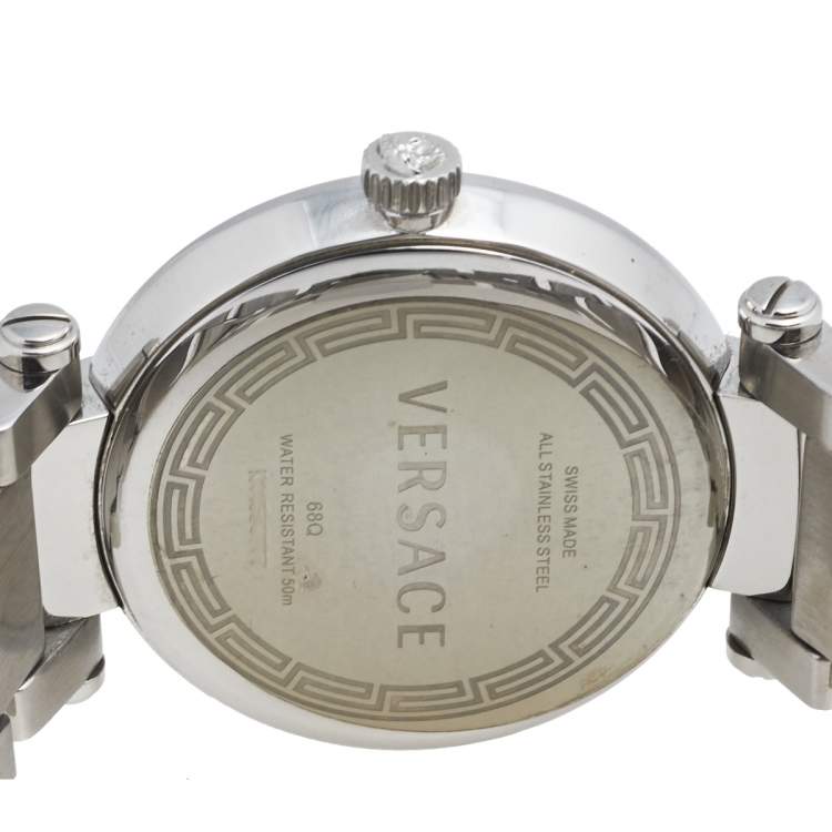 Pre Owned Versace Mother of Pearl Stainless Steel Reve 68Q99SD498-S099 Women's Wristwatch 35 mm