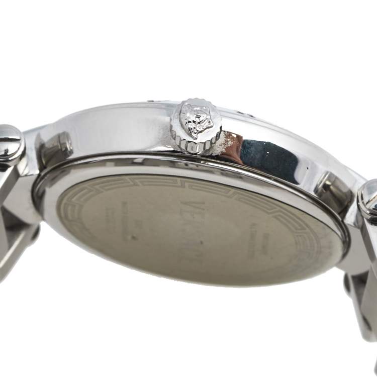 Pre Owned Versace Mother of Pearl Stainless Steel Reve 68Q99SD498-S099 Women's Wristwatch 35 mm