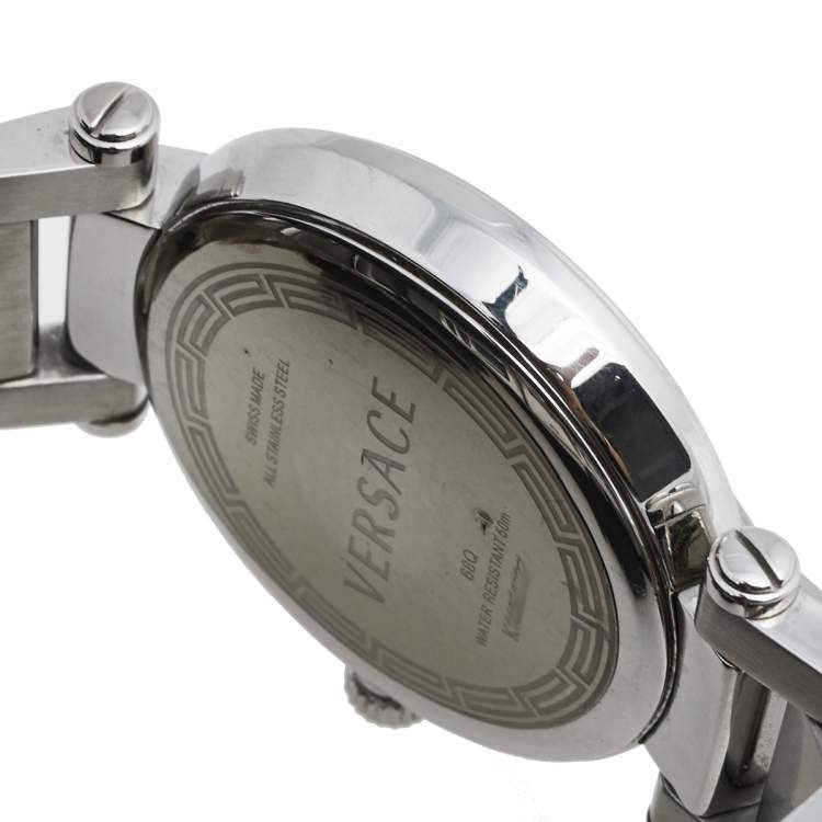 Pre Owned Versace Mother of Pearl Stainless Steel Reve 68Q99SD498-S099 Women's Wristwatch 35 mm