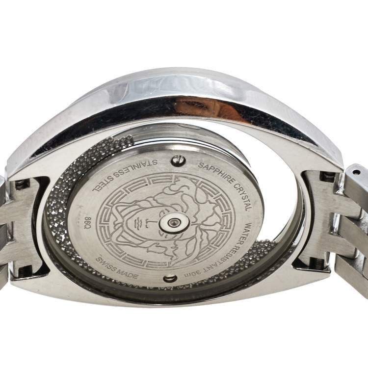 Pre Owned Versace White Stainless Steel Destiny Spirit 86Q Women's Wristwatch 39 mm